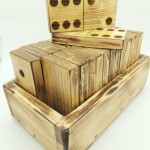 Domino-gioco da tavolo in legno grezzo, Naturarte