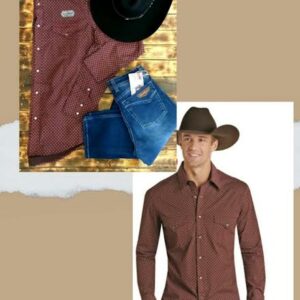 CAMICIA WESTERN UOMO Panhandle Rock and Roll Denim