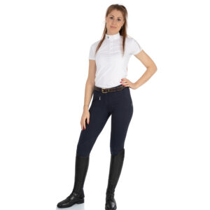 PANTALONE DONNA  MODELLO SELENE IN COTONE ELASTICIZZATO EQUESTRO