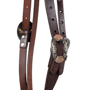 TESTIERA WESTERN FANTASIA CON FIBBIE IN ACCIAIO INOX